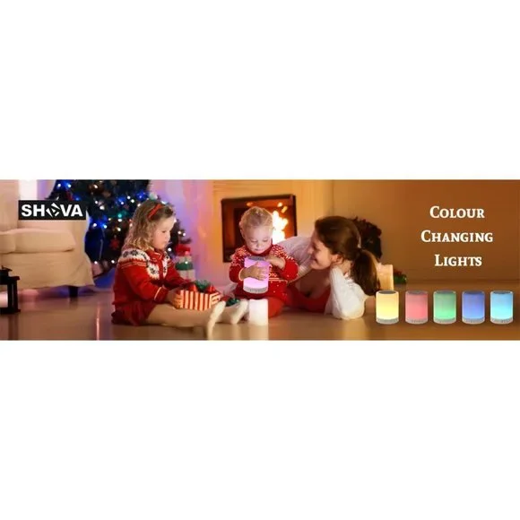 Set of 2 Bluetooth Speaker Night Light Portable Wireless Bluetooth Speakers Touc - Picture 8 of 8